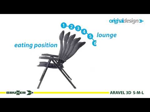 BRUNNER Campingstuhl ARAVEL 3D - M Hellgrau 2er-Set